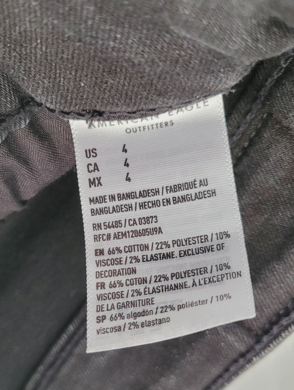 Distressed Black Jean Shorts | Size 4 | American Eagle Outfitters - Picture 4 of 6